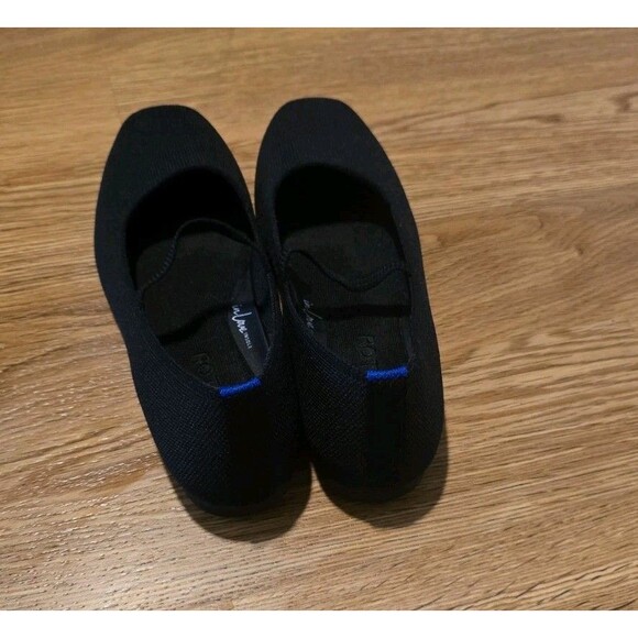 Rothy’s The Max Square Mary Jane Size 6 Black Comfy Square Toe Flats Washable - Picture 3 of 9